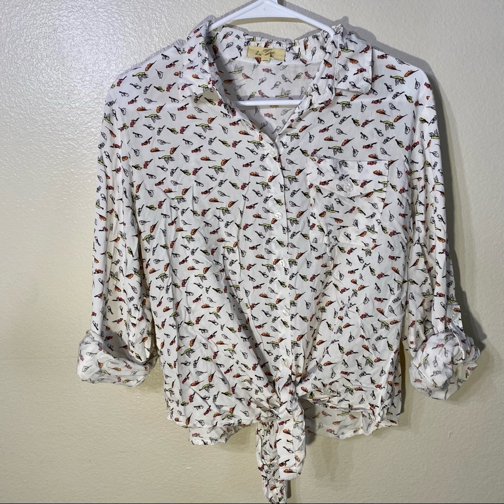 Love Notes Knotted Bird Blouse